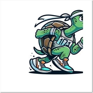 Marathon Turtle: Slow and Steady Wins Posters and Art